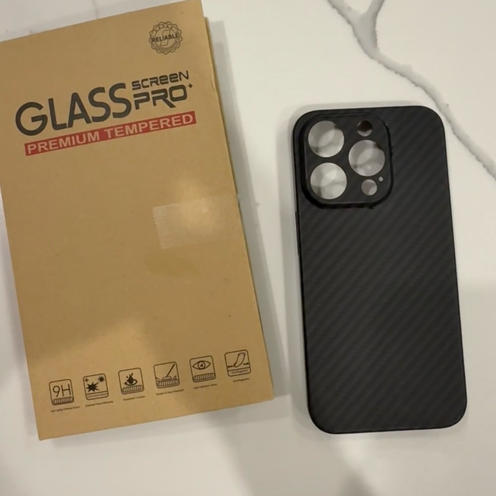 Carbon Fiber Black iPhone 15 Pro Case